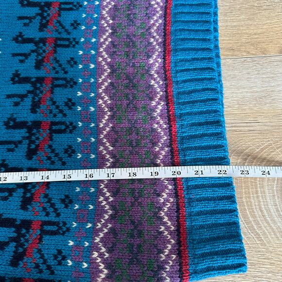Woolrich Vintage Wool Mohair Nordic Fair Isle Crewneck Sweater M - Picture 6 of 7